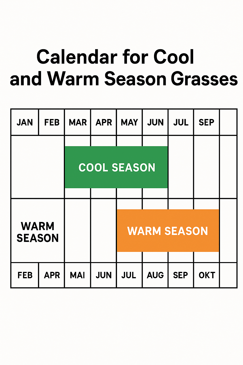 MAINTENANCE CALENDAR FOR COOL- AND WARM-SEASON GRASSES
